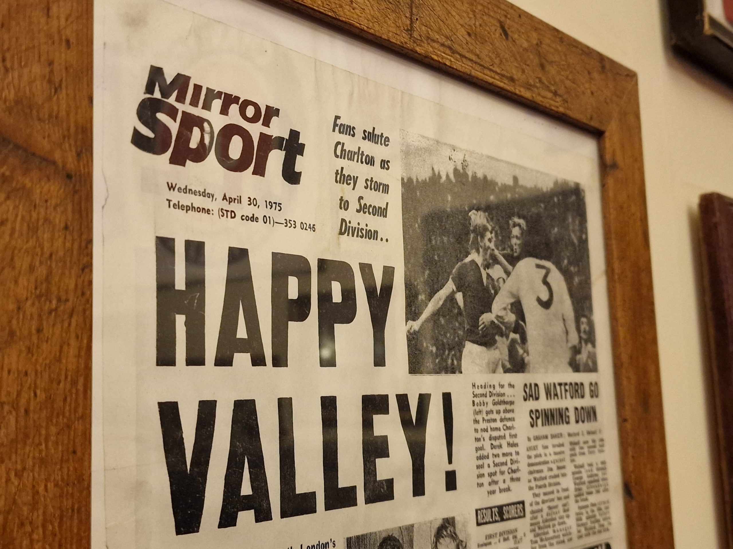Old newspaper article featuring Preston North End and Charlton